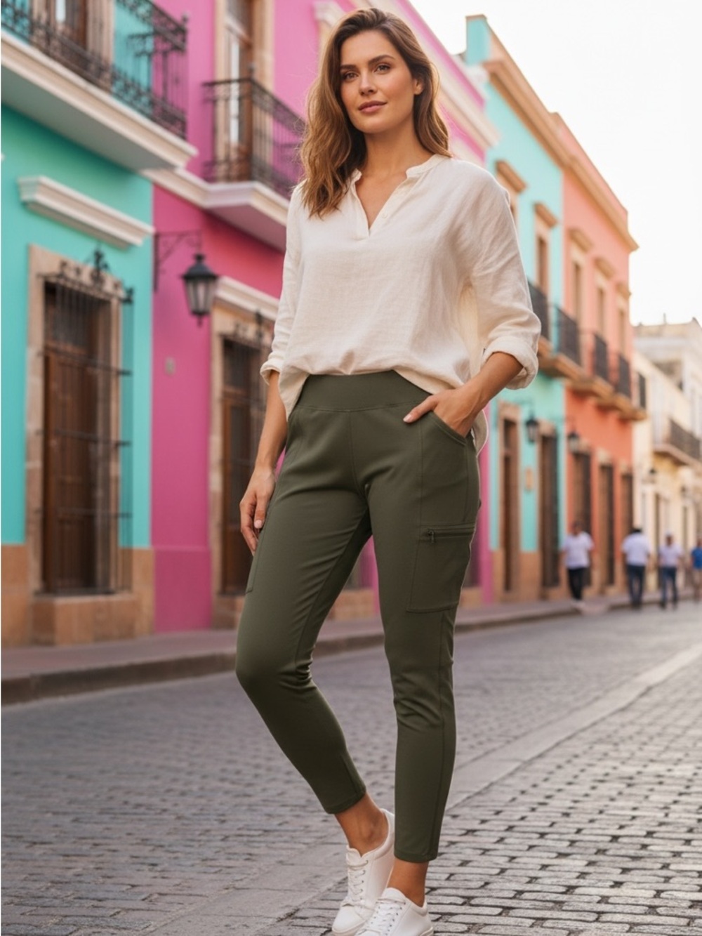 Carhartt Utility Durable Women’s Olive Force Fitted Leggings. Size XL-Tall